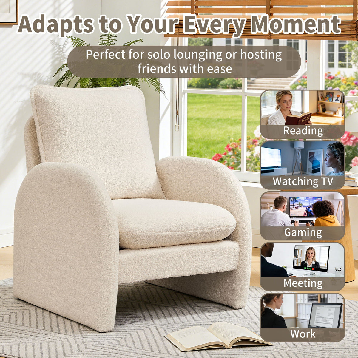 Modern Sherpa Accent Chair - Storehouse Essentials
