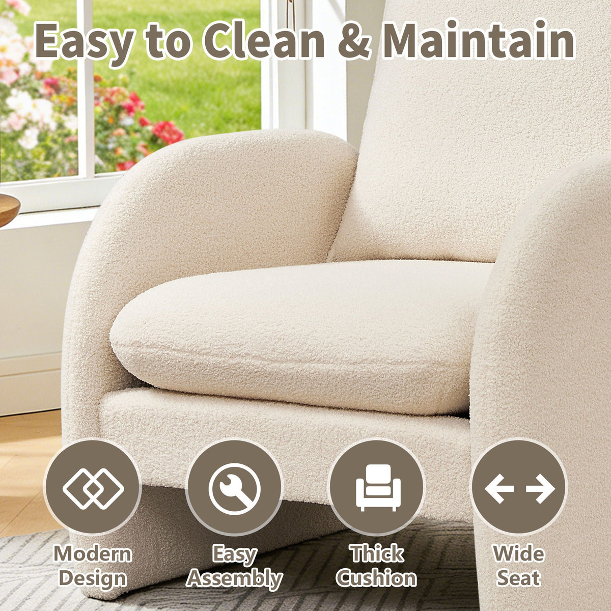 Modern Sherpa Accent Chair - Storehouse Essentials