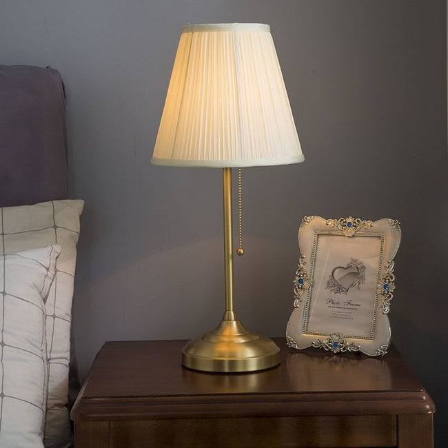 Modern bedside lamp with warm LED light