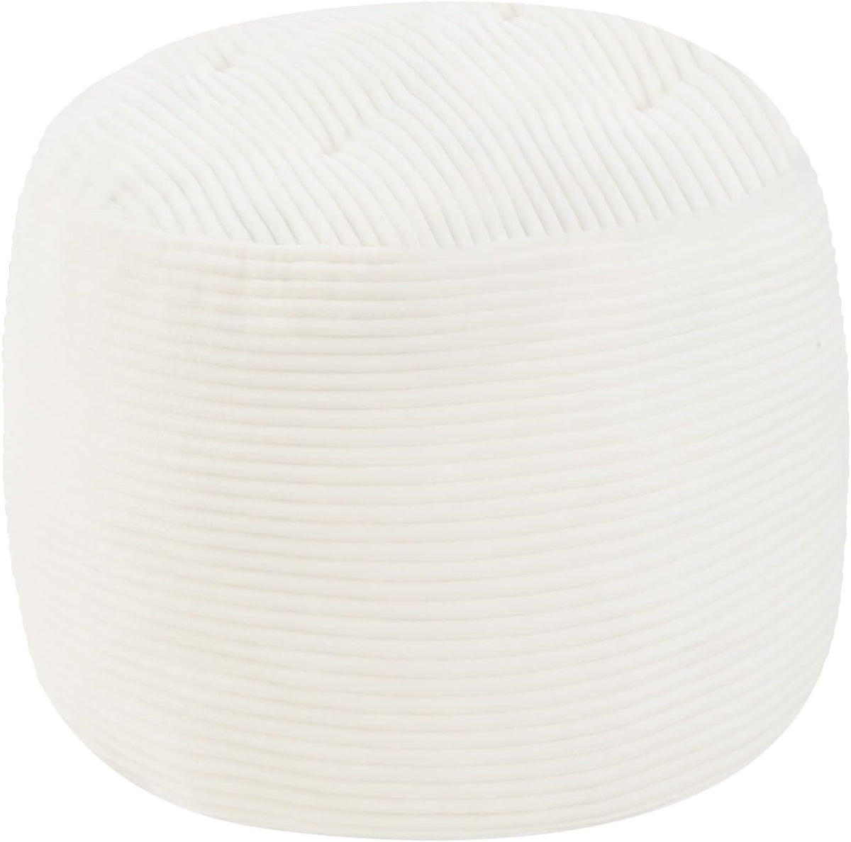 Round Plush Pouf Ottoman, 20