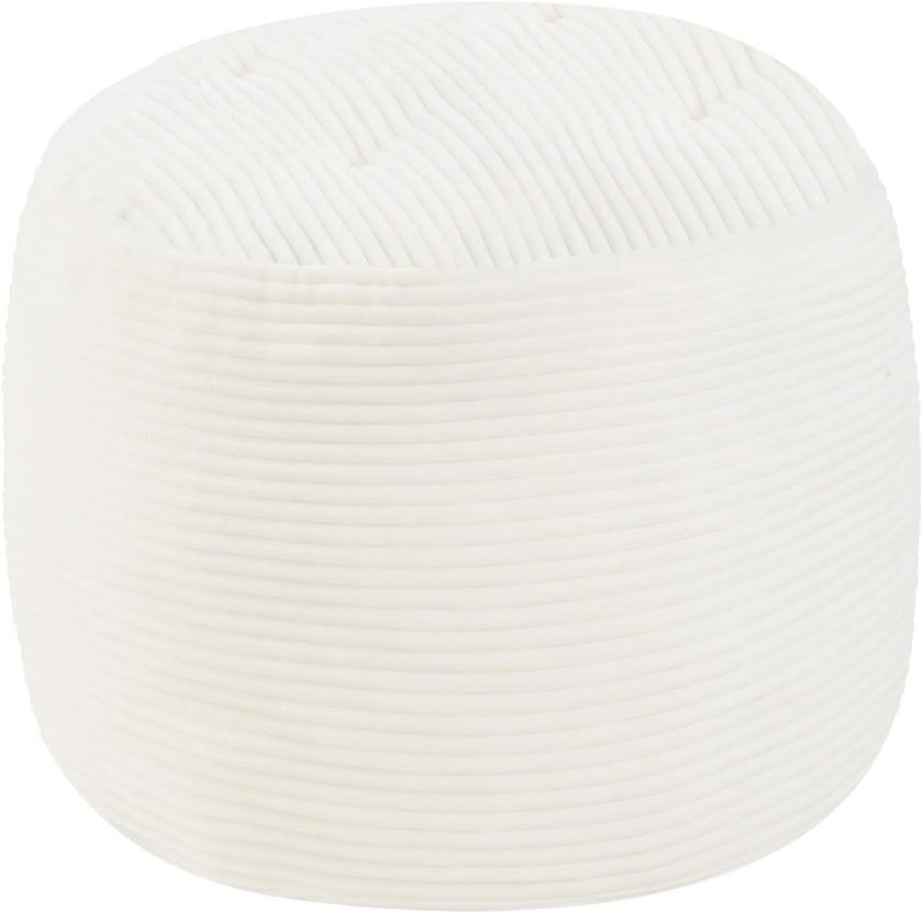 Round Plush Pouf Ottoman, 20