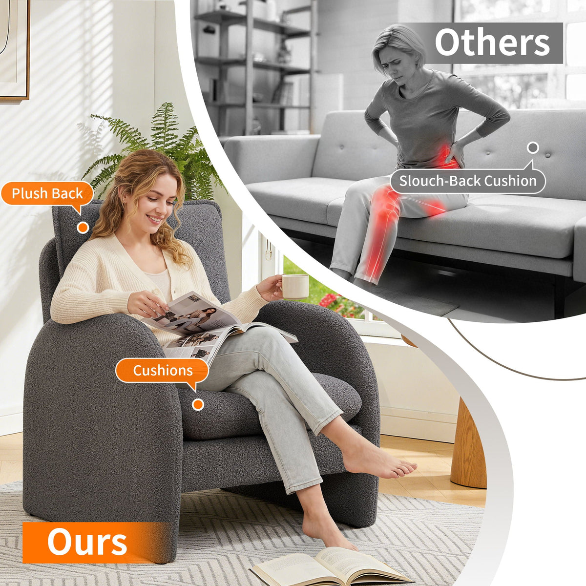 Modern Sherpa Accent Chair - Storehouse Essentials