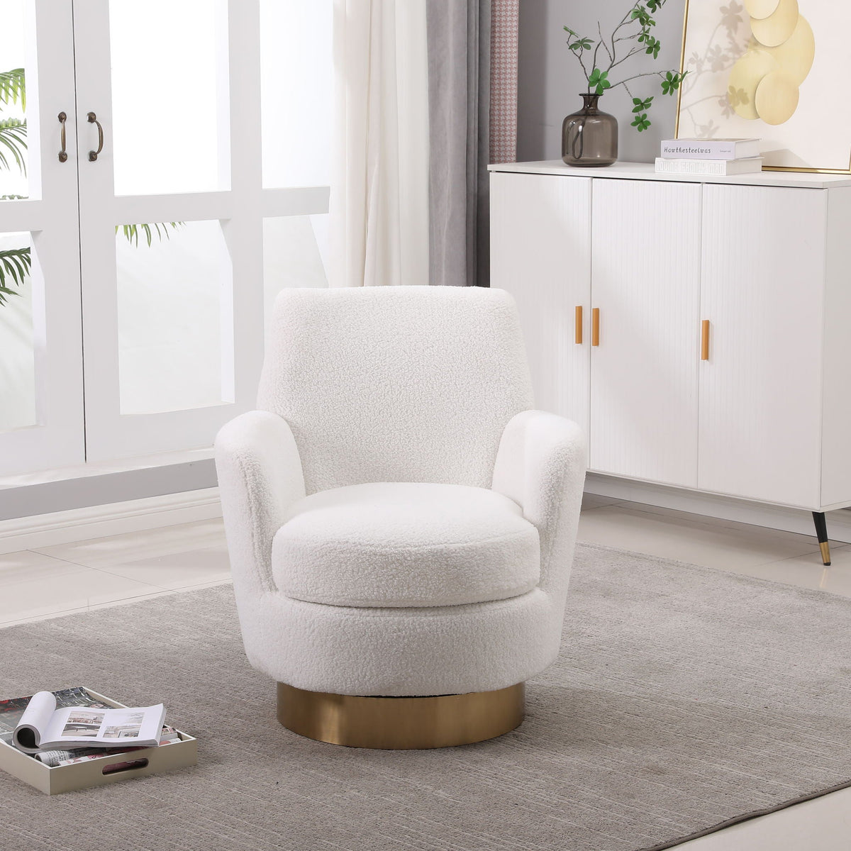 Teddy Swivel Barrel Accent Chair - Storehouse Essentials