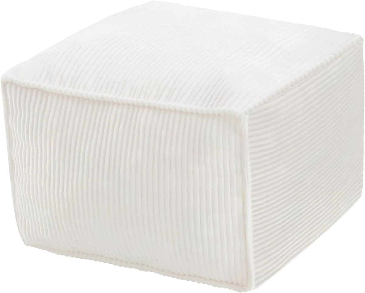 Round Plush Pouf Ottoman, 20