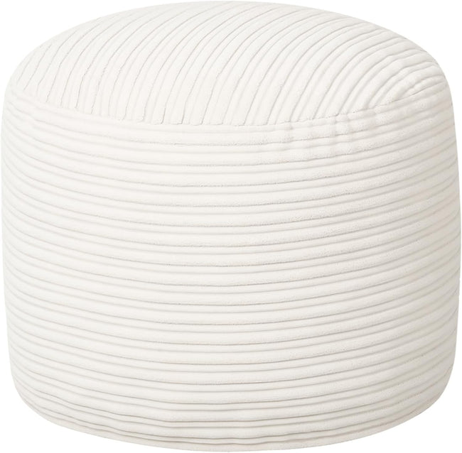 Round Plush Pouf Ottoman, 20