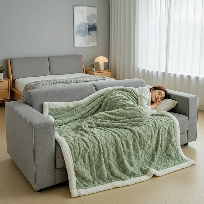 Luxury Plush Flannel Throw Blanket - Storehouse Essentials