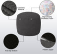 Round Plush Pouf Ottoman, 20
