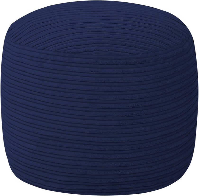 Round Plush Pouf Ottoman, 20