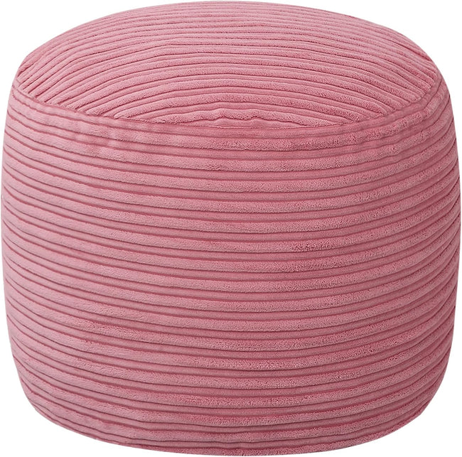 Round Plush Pouf Ottoman, 20