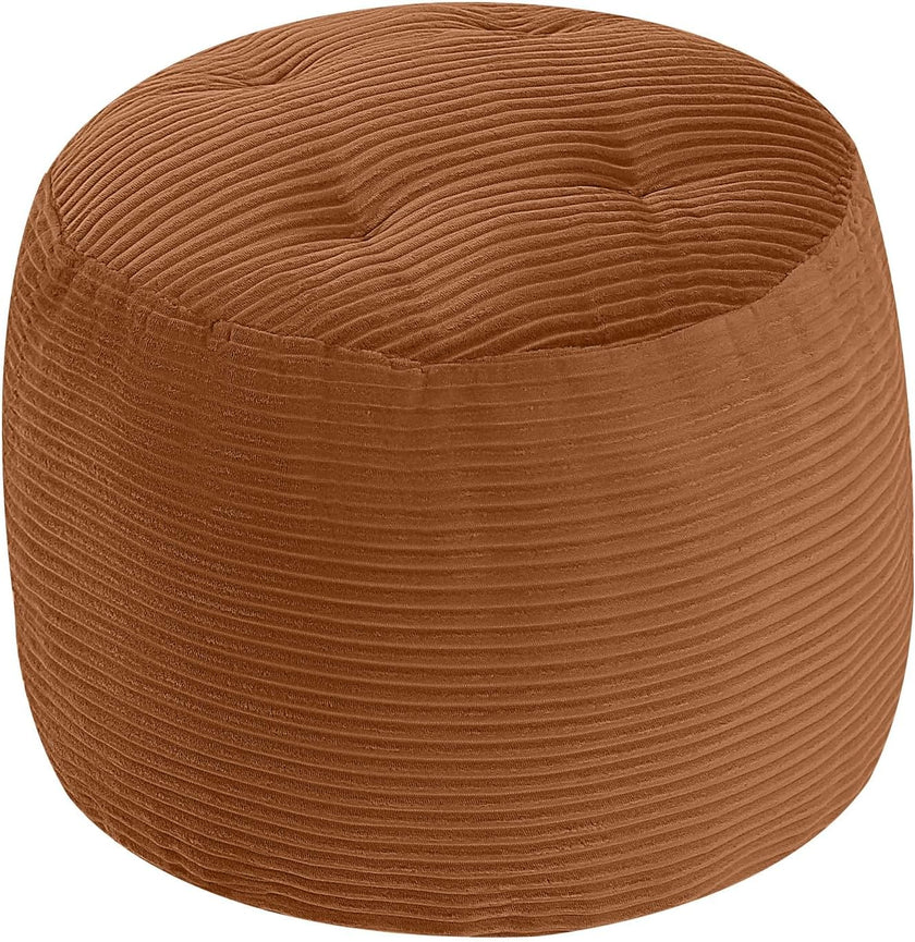 Round Plush Pouf Ottoman, 20