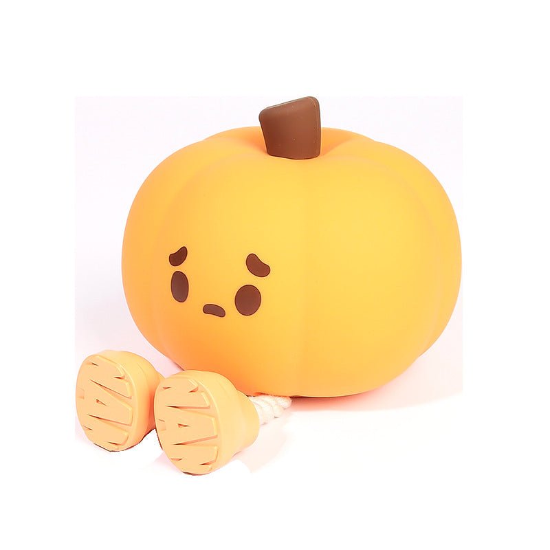 Home Decor Halloween Pumpkin Night Light Cute Soft Silicone Lamp Touch Dimmable Rechargeable Bedside Decor Light Kids Gifts Halloween Decorations - Storehouse Essentials