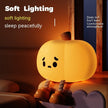 Home Decor Halloween Pumpkin Night Light Cute Soft Silicone Lamp Touch Dimmable Rechargeable Bedside Decor Light Kids Gifts Halloween Decorations - Storehouse Essentials
