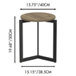 Round Side Table with Metal Frame – Brown - Storehouse Essentials