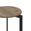 Round Side Table with Metal Frame – Brown - Storehouse Essentials