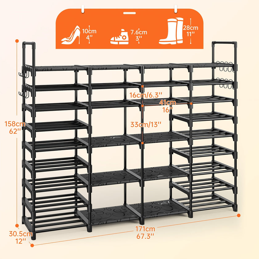 Stackable Shoe Rack & Bookshelf - Storehouse Essentials