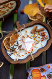 Pumpkin-Shaped Wooden Dough Bowl Candle - Storehouse Essentials