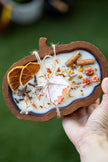 Pumpkin-Shaped Wooden Dough Bowl Candle - Storehouse Essentials