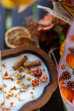 Pumpkin-Shaped Wooden Dough Bowl Candle - Storehouse Essentials