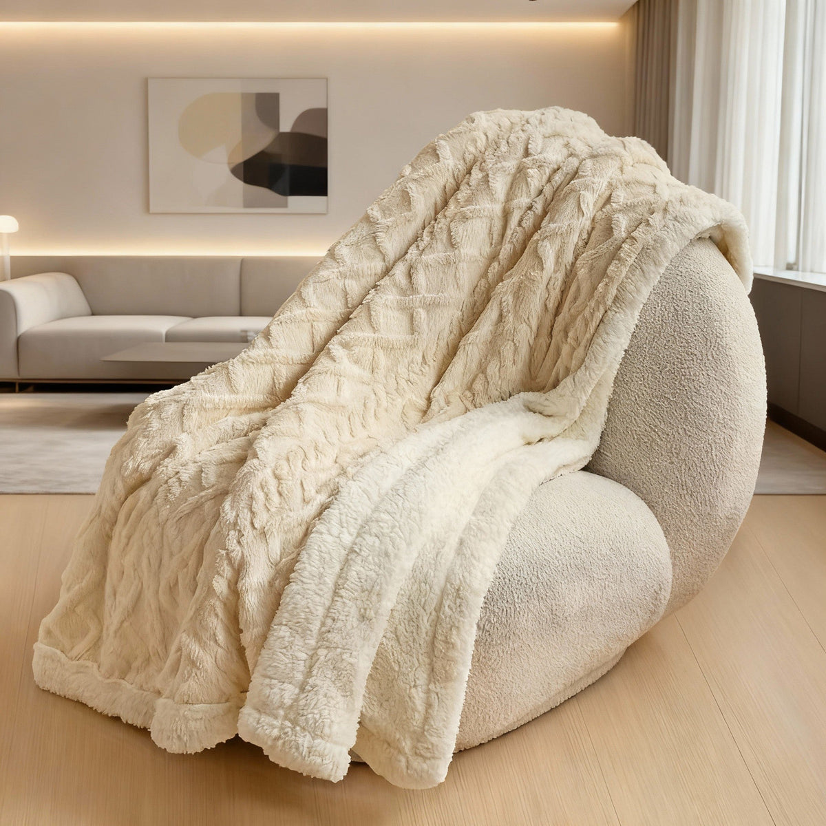 Luxury Plush Flannel Throw Blanket - Storehouse Essentials