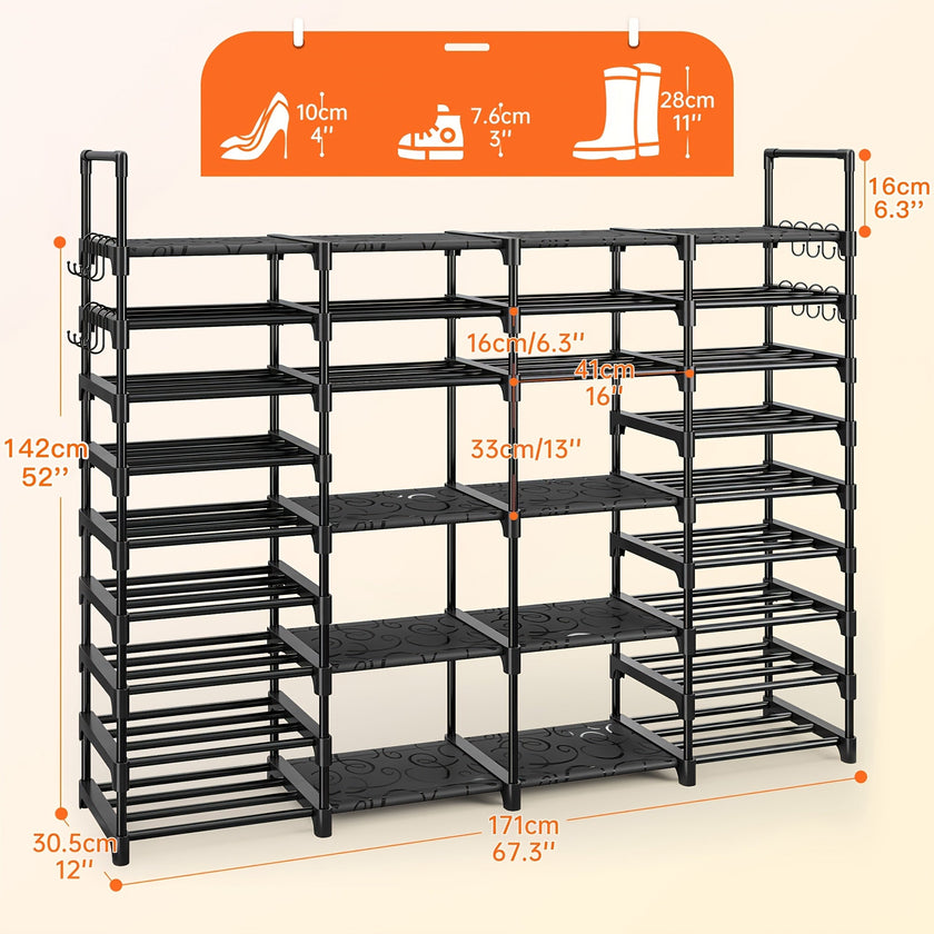 Stackable Shoe Rack & Bookshelf - Storehouse Essentials