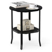 2-Tier Round Side Table with Storage Shelf - Storehouse Essentials