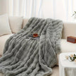 Faux Rabbit Fur Fleece Throw Blanket - Storehouse Essentials