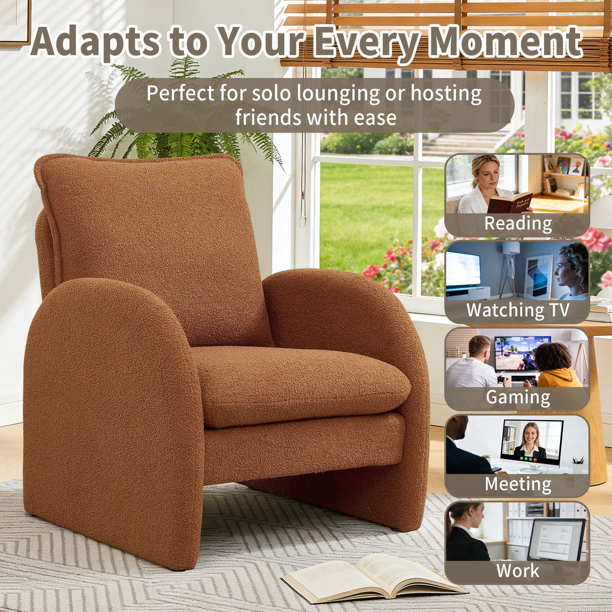 Modern Sherpa Accent Chair - Storehouse Essentials