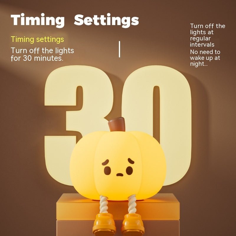 Home Decor Halloween Pumpkin Night Light Cute Soft Silicone Lamp Touch Dimmable Rechargeable Bedside Decor Light Kids Gifts Halloween Decorations - Storehouse Essentials