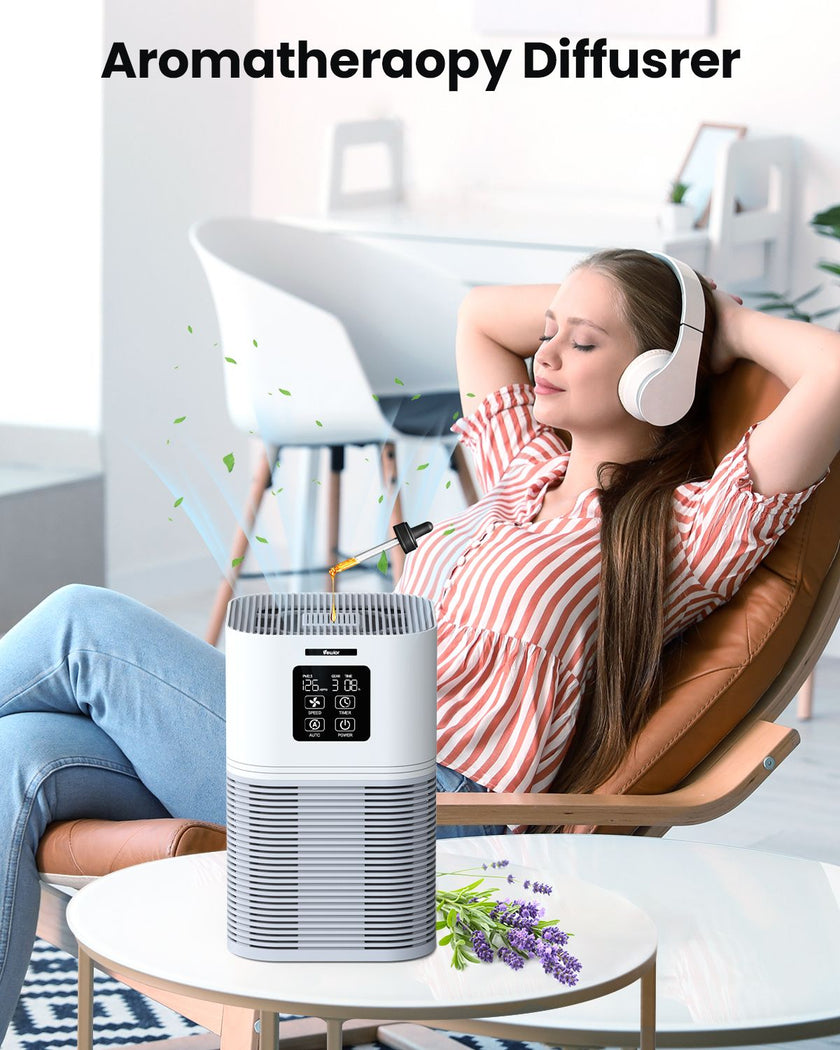 VEWIOR Dual Function Air Purifier with H13 Filters - Odor Eliminator for Home & Office, Includes Aromatherapy Feature - Storehouse Essentials