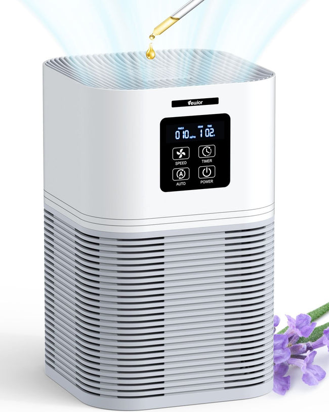 VEWIOR Dual Function Air Purifier with H13 Filters - Odor Eliminator for Home & Office, Includes Aromatherapy Feature - Storehouse Essentials