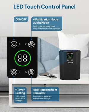 Desktop Air Cleaner for Bedroom and Office – H13 True HEPA Filter with Sleep Mode - Storehouse Essentials