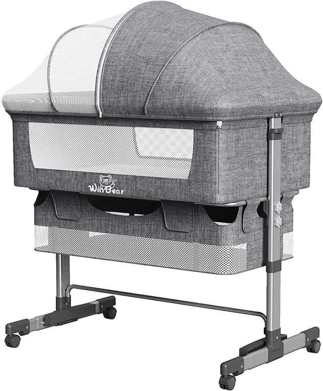 Portable Infant Bedside Crib with Comfortable Mattress and Lockable Wheels - Storehouse Essentials