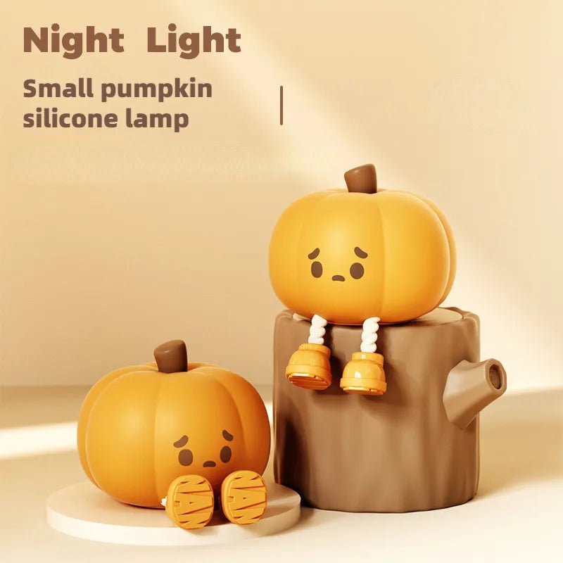 Home Decor Halloween Pumpkin Night Light Cute Soft Silicone Lamp Touch Dimmable Rechargeable Bedside Decor Light Kids Gifts Halloween Decorations - Storehouse Essentials