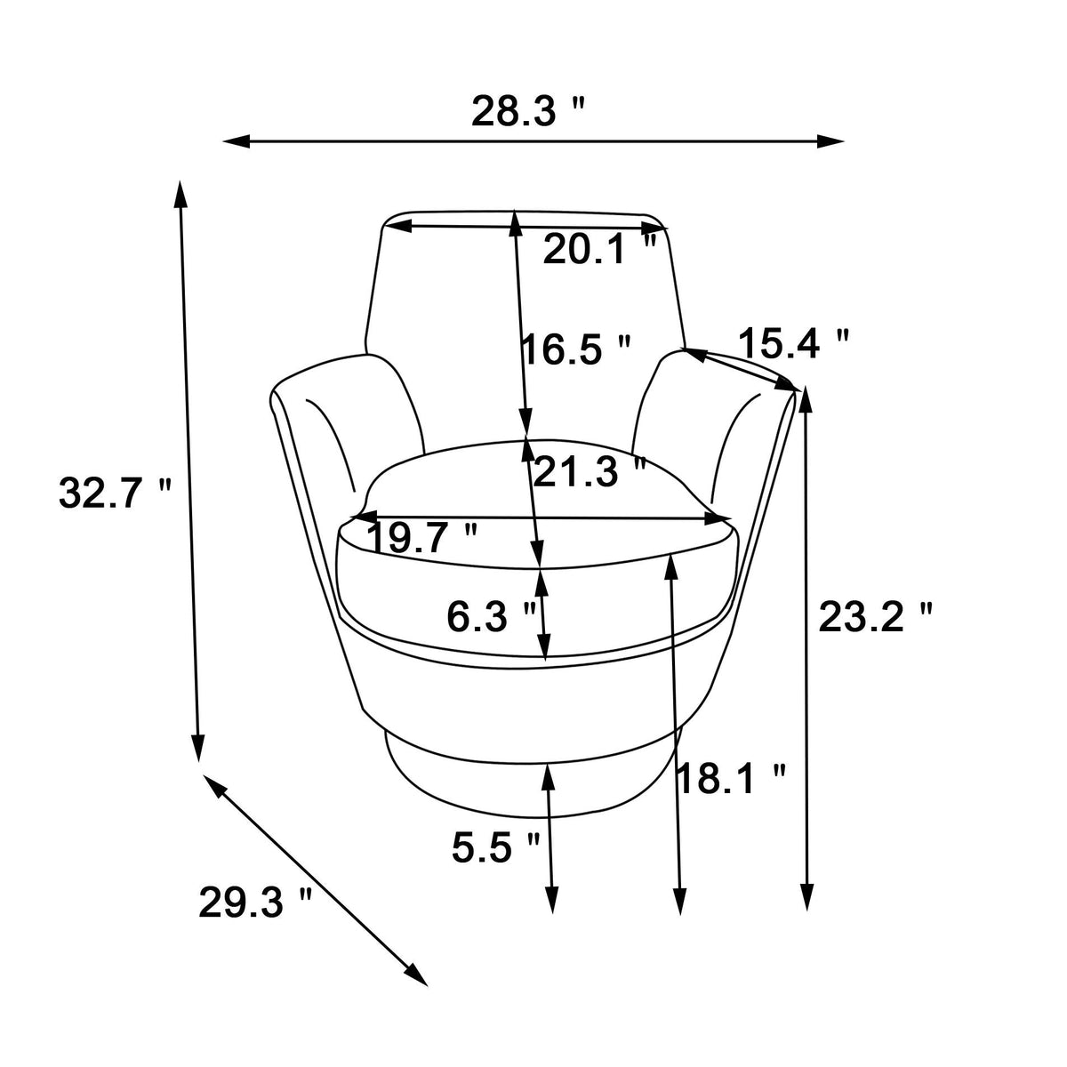 Teddy Swivel Barrel Accent Chair - Storehouse Essentials